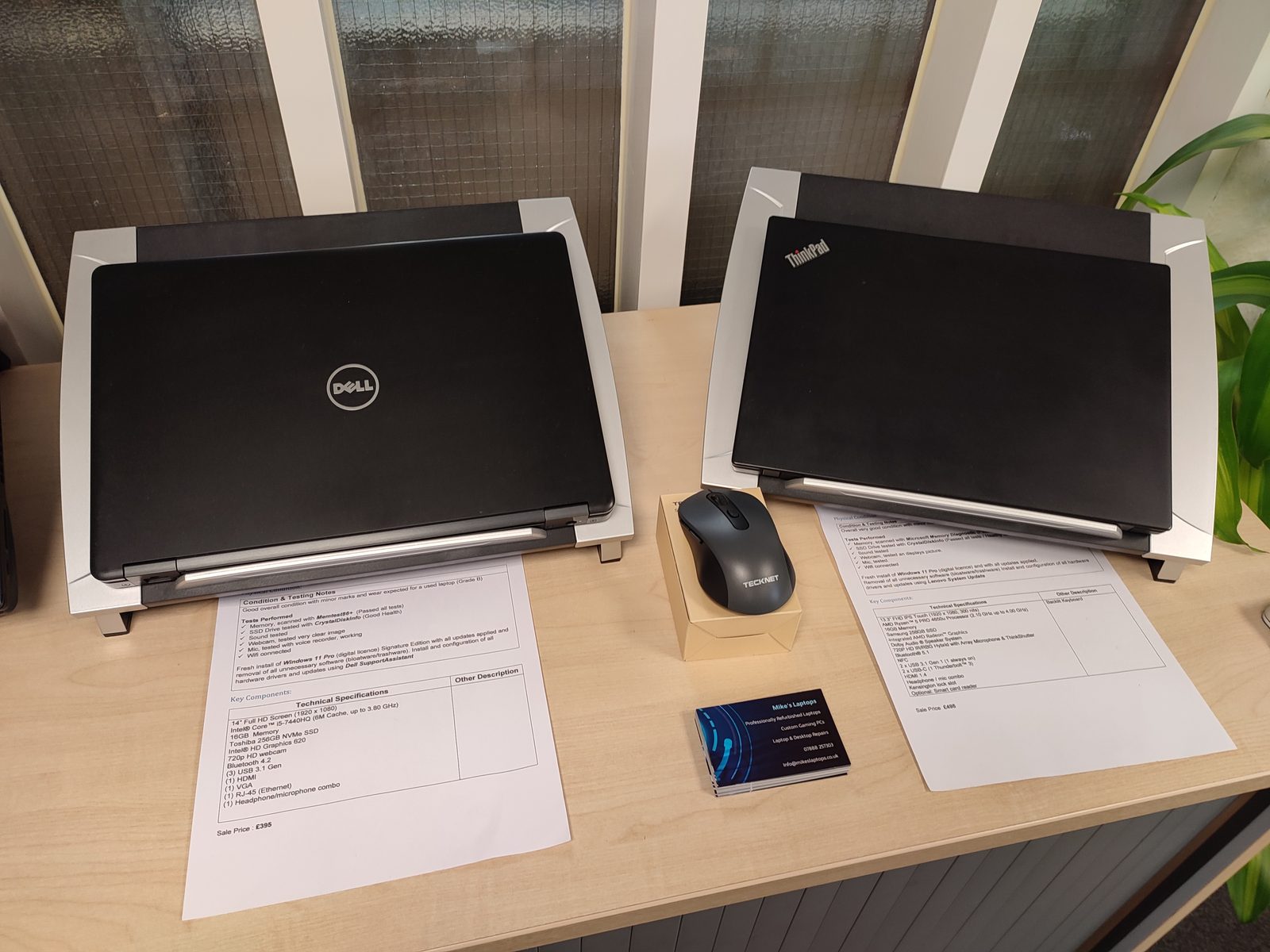 Professionally refurbished laptops ready for sale
