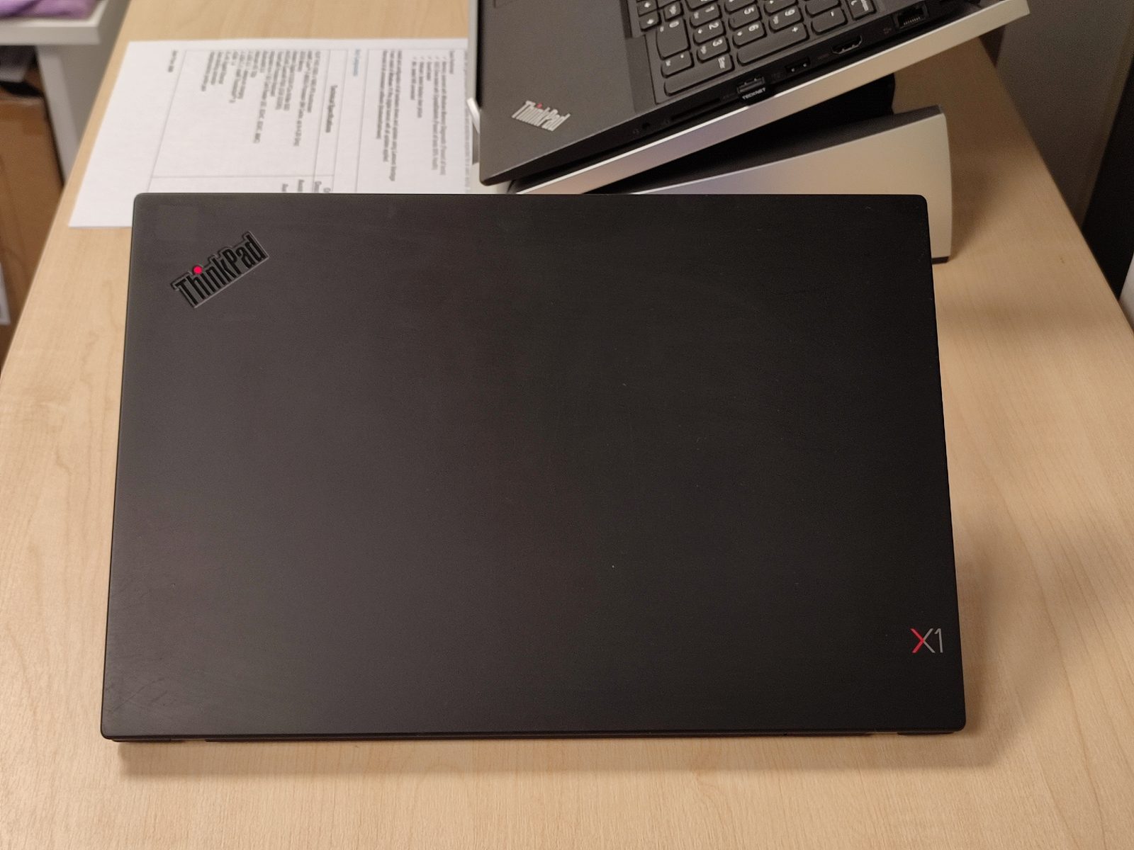 A refurbished Lenovo ThinkPad X1 laptop